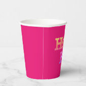 Warme rosa Papiertücher Pappbecher (Rechts)