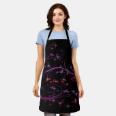 Warme rosa Reben Schürze (Getragen)