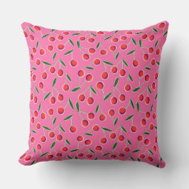 Warme Rosa Retro Pop Art Berry Cherry Kissen