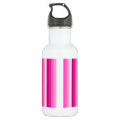 Warme rosa Schattenstreifen Edelstahlflasche (Rückseite)