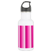 Warme rosa Schattenstreifen Edelstahlflasche (Vorderseite)