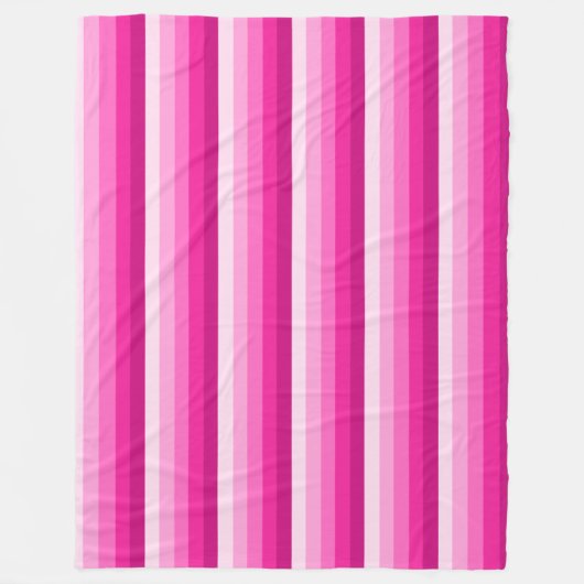 Warme rosa Schattenstreifen Fleecedecke (Vorderseite)