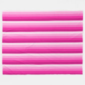 Warme rosa Schattenstreifen Fleecedecke (Vorderseite (Horizontal))
