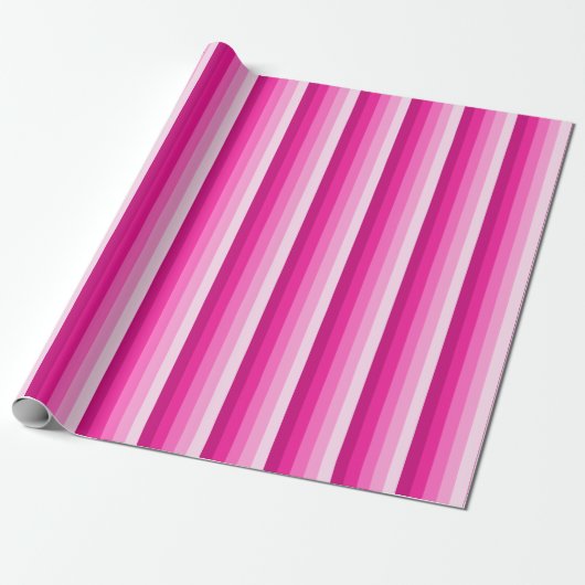Warme rosa Schattenstreifen Geschenkpapier (Ungerollt)