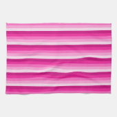Warme rosa Schattenstreifen Geschirrtuch (Horizontal)