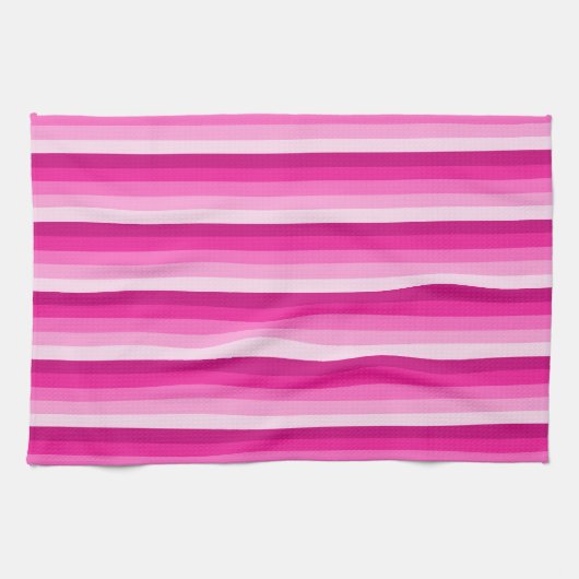 Warme rosa Schattenstreifen Geschirrtuch (Horizontal)