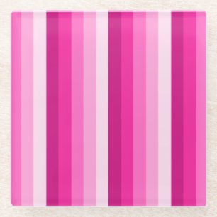 Warme rosa Schattenstreifen Glasuntersetzer