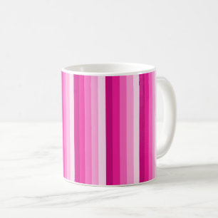 Warme rosa Schattenstreifen Kaffeetasse