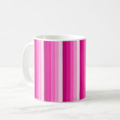 Warme rosa Schattenstreifen Kaffeetasse (Vorderseite Links)