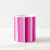 Warme rosa Schattenstreifen Kaffeetasse (Mittel)