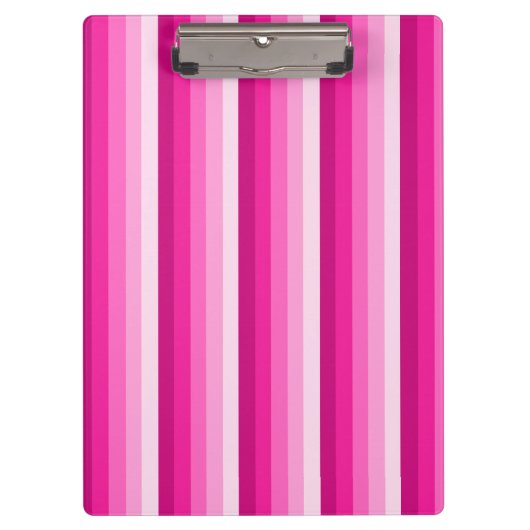 Warme rosa Schattenstreifen Klemmbrett (Vorderseite)