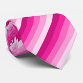 Warme rosa Schattenstreifen Krawatte (Gerollt)