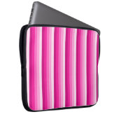 Warme rosa Schattenstreifen Laptopschutzhülle (Vorne Rechts)