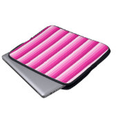 Warme rosa Schattenstreifen Laptopschutzhülle (Vorne Knopf)