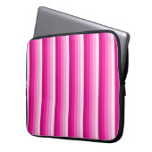 Warme rosa Schattenstreifen Laptopschutzhülle (Vorderseite Links)