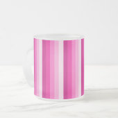 Warme rosa Schattenstreifen Mattglastasse (Vorderseite Links)