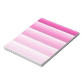 Warme rosa Schattenstreifen Notizblock (Rotiert)