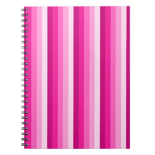 Warme rosa Schattenstreifen Notizblock (Vorderseite)