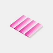 Warme rosa Schattenstreifen Post-it Klebezettel (angewinkelt)