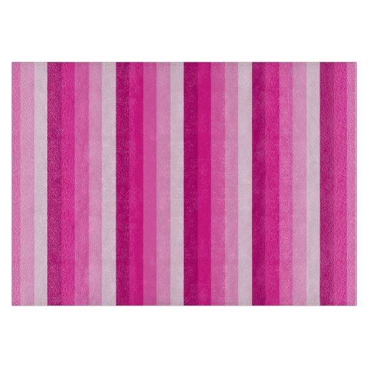 Warme rosa Schattenstreifen Schneidebrett (Vorderseite)