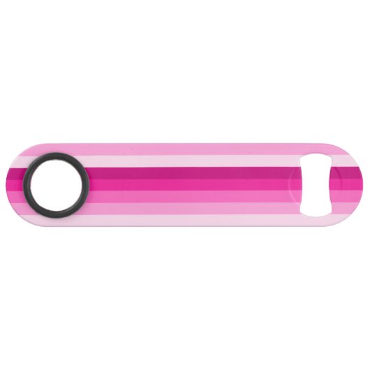 Warme rosa Schattenstreifen Speed Flaschenöffner (Rückseite Horizontal)