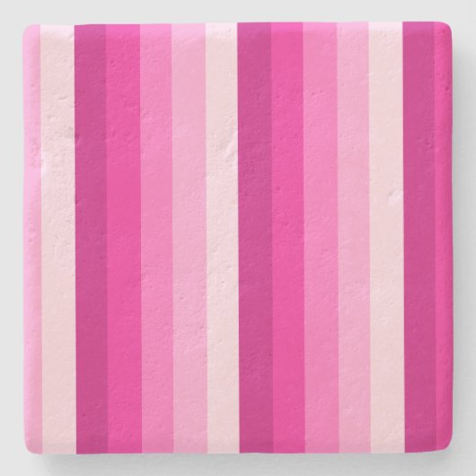 Warme rosa Schattenstreifen Steinuntersetzer (Vorderseite)