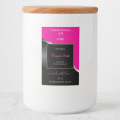 Warme, rosa, schwarz-weißes Silber und Logo-Produk Lebensmitteletikett (Vorderseite)