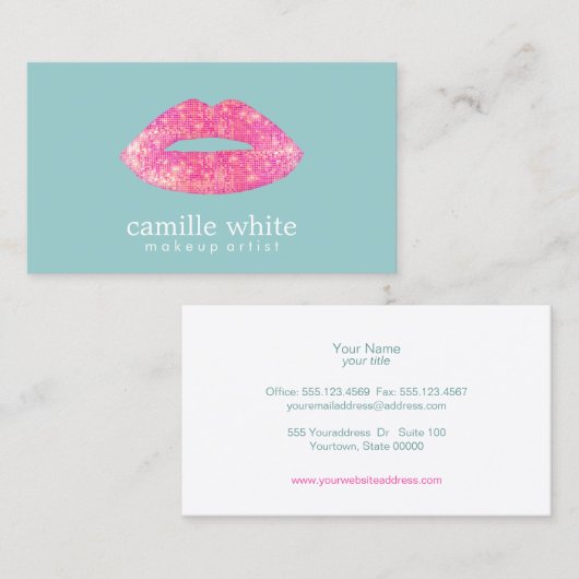 Warme rosa Sequenzen Lipno Schöne Salon Niedlich A Visitenkarte (Vorne/Hinten)