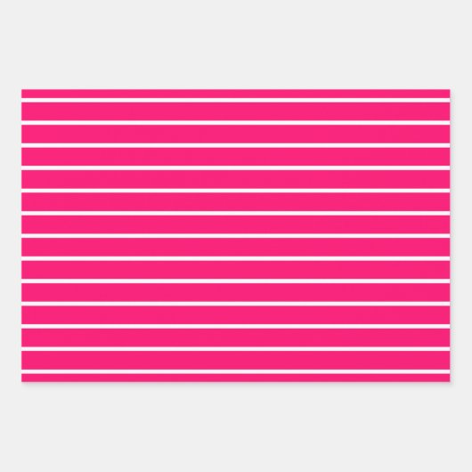 Warme rosa Streifen Geschenkpapier Set (Vorderseite 2)