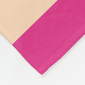 Warme rosa Streifen Modernes Herzmuster Fleecedecke (Ecke)