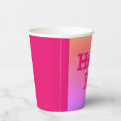 Warme rosa Umkehrpapierbecher Pappbecher (Rechts)