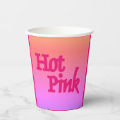 Warme rosa Umkehrpapierbecher Pappbecher (Vorderseite)