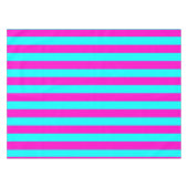 Warme rosa und blaue türkisfarbene Streifen Tischdecke (Vorderseite (Horizontal))