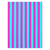 Warme rosa und blaue türkisfarbene Streifen Tischdecke (Vorderseite)