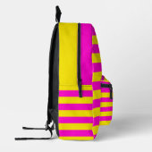 Warme rosa und kanarisch-gelbe Streifen Bedruckter Rucksack (Links)