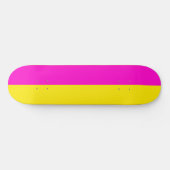 Warme rosa und kanarisch-gelbe Streifen Skateboard (Horizontal)