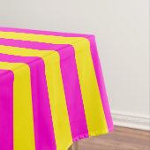 Warme rosa und kanarisch-gelbe Streifen Tischdecke (Beispiel)