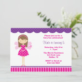 Warme Rosa und Lila Färbung Einladung (Stehend Vorderseite)