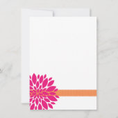 Warme Rosa und orange Blume Hochzeitseinladungen Einladung (Rückseite)