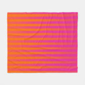 Warme rosa und orangefarbene Streifen Fleecedecke (Vorderseite (Horizontal))