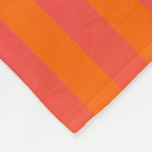 Warme rosa und orangefarbene Streifen Fleecedecke (Ecke)