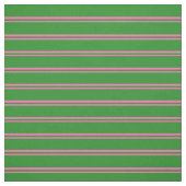 Warme rosa und waldgrüne Linien Stoff (Muster)