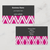 Warme rosa und weiße Diamanten Visitenkarte (Vorne/Hinten)