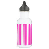 Warme, rosa und weiße Streifen aus Süßigkeiten Edelstahlflasche (Links)