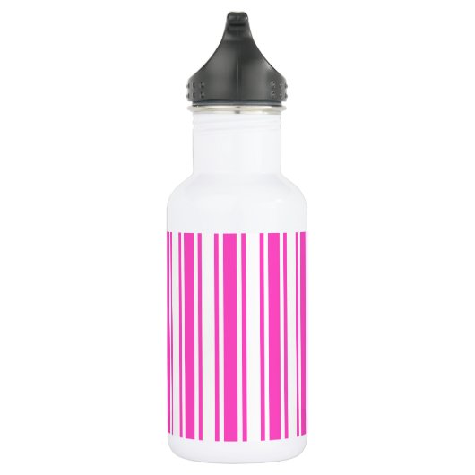 Warme, rosa und weiße Streifen aus Süßigkeiten Edelstahlflasche (Rechts)