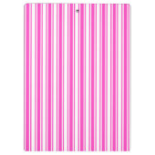 Warme, rosa und weiße Streifen aus Süßigkeiten Klemmbrett (Rückseite)