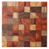 Warme Rosewood Seamless Pattern Keramik Tile Fliese (Vorderseite)