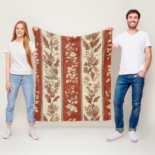 Warme Rost-Henne-Toile-Französisches-Land-Stil-Mus Fleecedecke