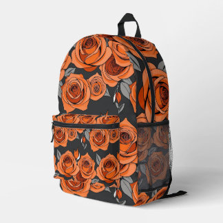 Warme Rostorange Rosen Bedruckter Rucksack