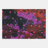 Warme rote Herzen Geschenkpapier Set (Vorderseite 3)